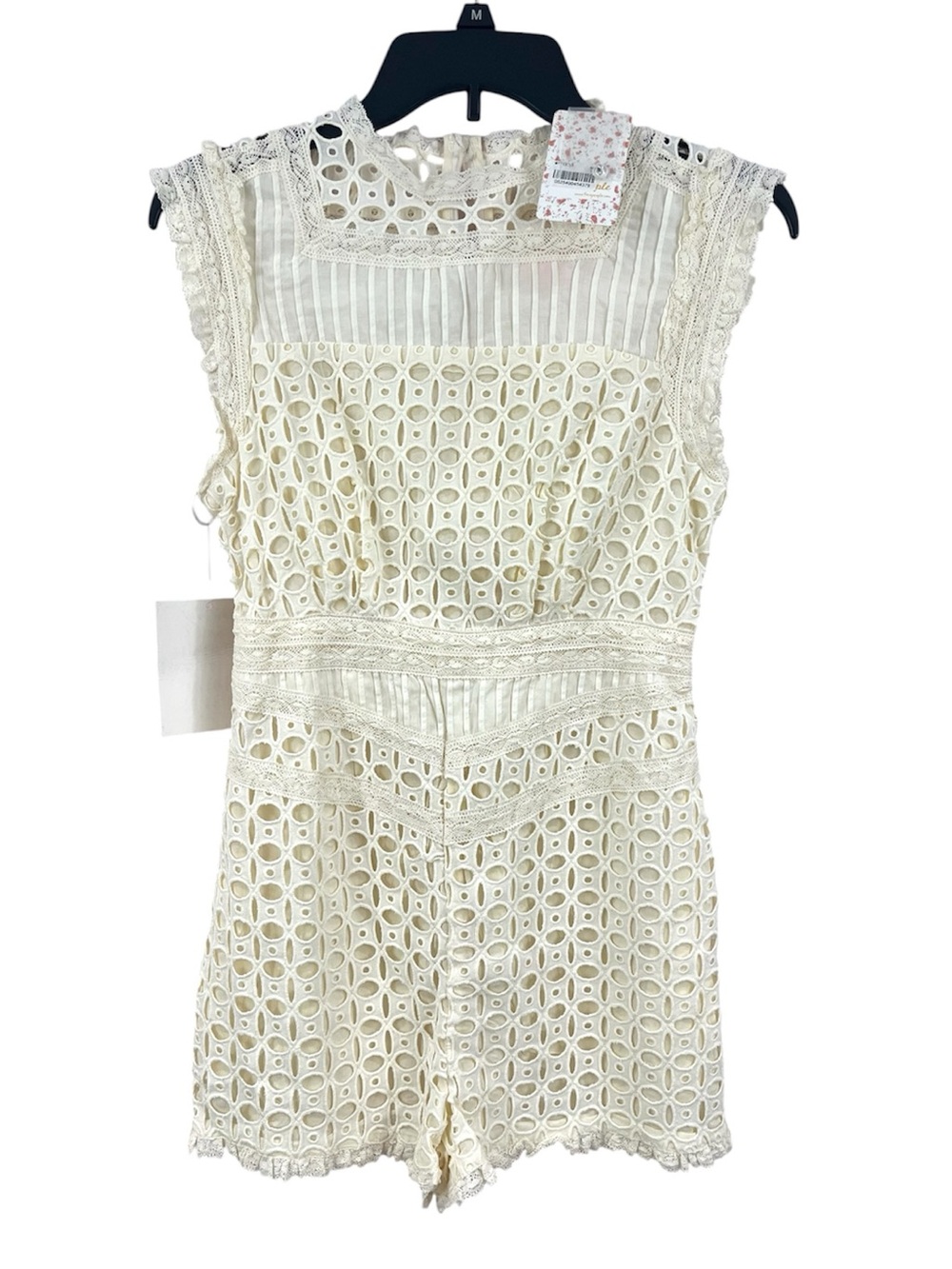 Free People Cotton Eyelet Lace Victoria Romper NWT